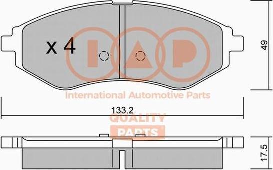 IAP QUALITY PARTS 704-20080P - Тормозные колодки, дисковые, комплект www.autospares.lv