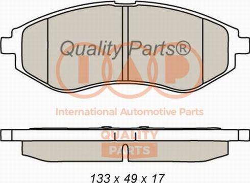 IAP QUALITY PARTS 704-20080X - Тормозные колодки, дисковые, комплект www.autospares.lv