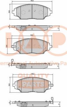 IAP QUALITY PARTS 704-20081 - Bremžu uzliku kompl., Disku bremzes autospares.lv