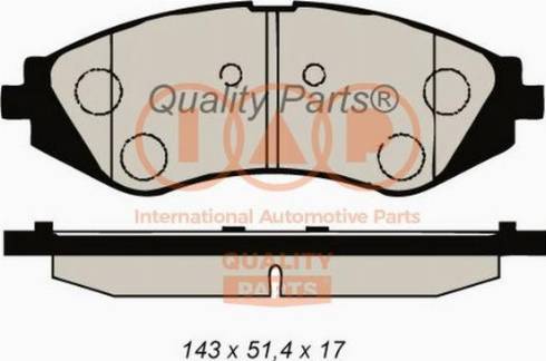 IAP QUALITY PARTS 704-20034X - Тормозные колодки, дисковые, комплект www.autospares.lv