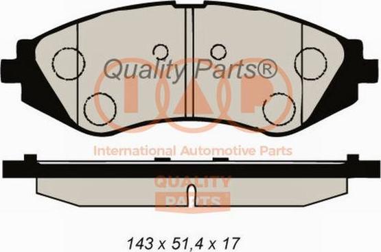 IAP QUALITY PARTS 704-20034 - Тормозные колодки, дисковые, комплект www.autospares.lv