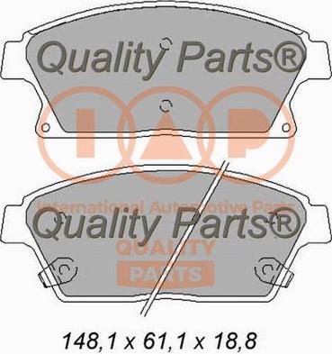 IAP QUALITY PARTS 704-20101X - Brake Pad Set, disc brake www.autospares.lv