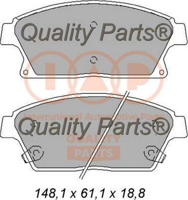 IAP QUALITY PARTS 704-20101 - Brake Pad Set, disc brake www.autospares.lv