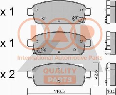 IAP QUALITY PARTS 704-20102P - Тормозные колодки, дисковые, комплект www.autospares.lv