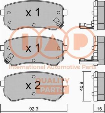 IAP QUALITY PARTS 704-21091P - Bremžu uzliku kompl., Disku bremzes autospares.lv