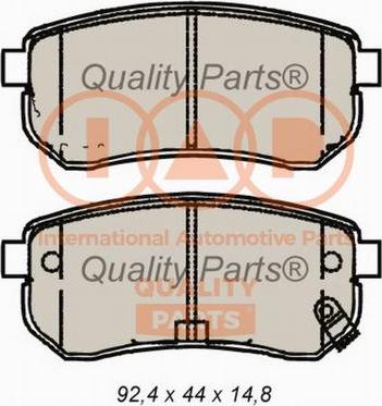 IAP QUALITY PARTS 704-21091X - Тормозные колодки, дисковые, комплект www.autospares.lv