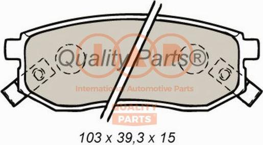 IAP QUALITY PARTS 704-21045X - Brake Pad Set, disc brake www.autospares.lv