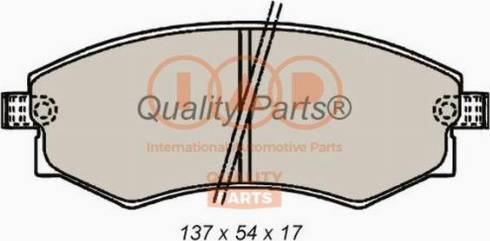 IAP QUALITY PARTS 704-21065X - Тормозные колодки, дисковые, комплект www.autospares.lv