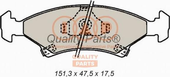 IAP QUALITY PARTS 704-21010 - Bremžu uzliku kompl., Disku bremzes autospares.lv