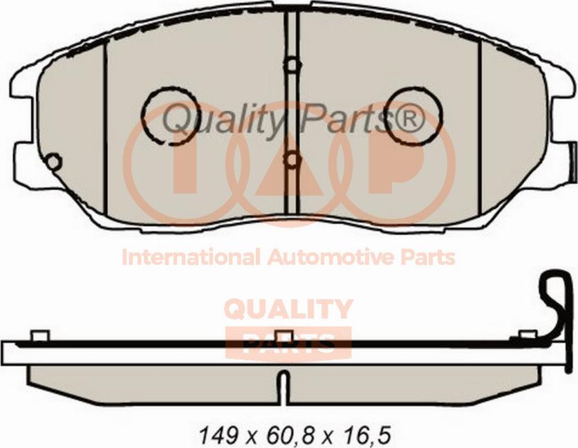 IAP QUALITY PARTS 704-21088G - Bremžu uzliku kompl., Disku bremzes autospares.lv