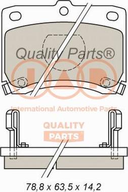 IAP QUALITY PARTS 704-21030 - Bremžu uzliku kompl., Disku bremzes autospares.lv