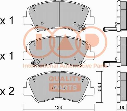 IAP QUALITY PARTS 704-21074P - Bremžu uzliku kompl., Disku bremzes autospares.lv