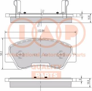 IAP QUALITY PARTS 704-21074X - Bremžu uzliku kompl., Disku bremzes autospares.lv