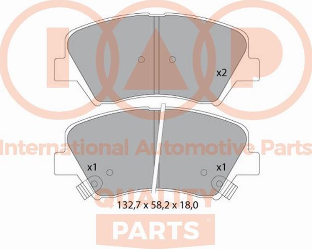 IAP QUALITY PARTS 704-21074 - Bremžu uzliku kompl., Disku bremzes autospares.lv