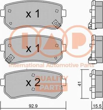 IAP QUALITY PARTS 704-21073P - Bremžu uzliku kompl., Disku bremzes autospares.lv