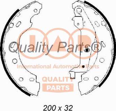 IAP QUALITY PARTS 705-00100 - Комплект тормозных колодок, барабанные www.autospares.lv