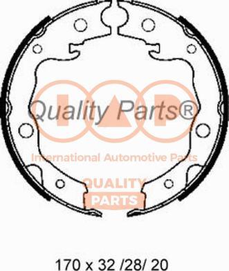 IAP QUALITY PARTS 705-17055 - Brake Shoe Set, parking brake www.autospares.lv