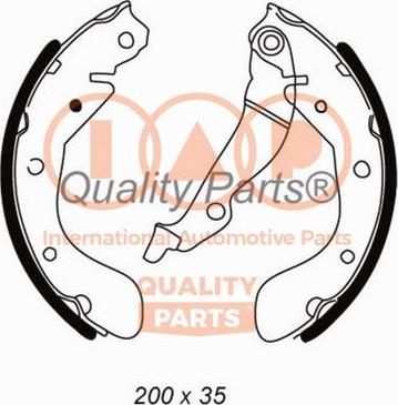 IAP QUALITY PARTS 705-20080 - Brake Shoe Set www.autospares.lv