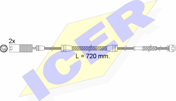 Icer 610498 E C - Indikators, Bremžu uzliku nodilums www.autospares.lv