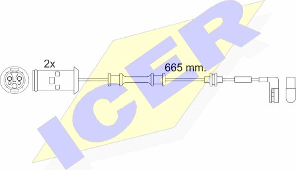 Icer 610451 E C - Indikators, Bremžu uzliku nodilums www.autospares.lv