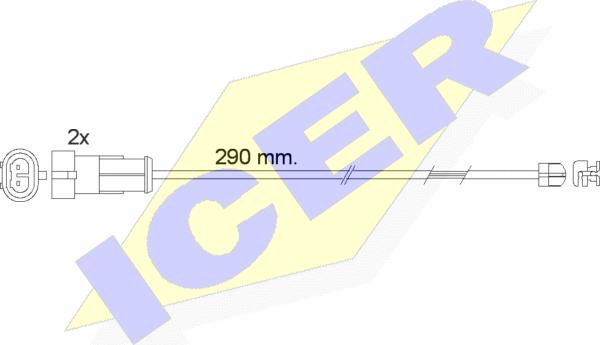 Icer 610468 E C - Indikators, Bremžu uzliku nodilums www.autospares.lv