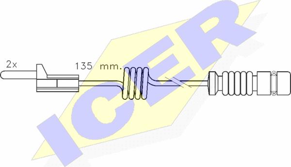 Icer 610405 E C - Indikators, Bremžu uzliku nodilums www.autospares.lv