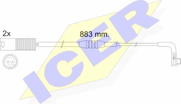 Icer 610480 E C - Indikators, Bremžu uzliku nodilums www.autospares.lv