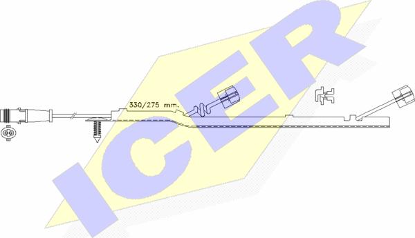 Icer 610434 E C - Indikators, Bremžu uzliku nodilums www.autospares.lv