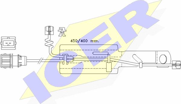 Icer 610430 E C - Indikators, Bremžu uzliku nodilums www.autospares.lv