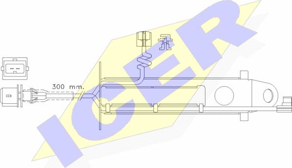 Icer 610431 E C - Indikators, Bremžu uzliku nodilums www.autospares.lv