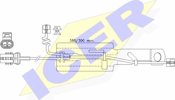 Icer 610433 E C - Indikators, Bremžu uzliku nodilums www.autospares.lv