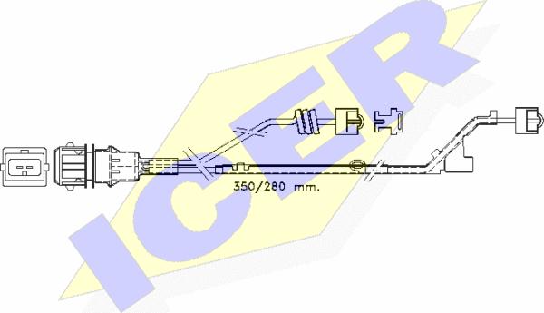 Icer 610423 E C - Indikators, Bremžu uzliku nodilums www.autospares.lv