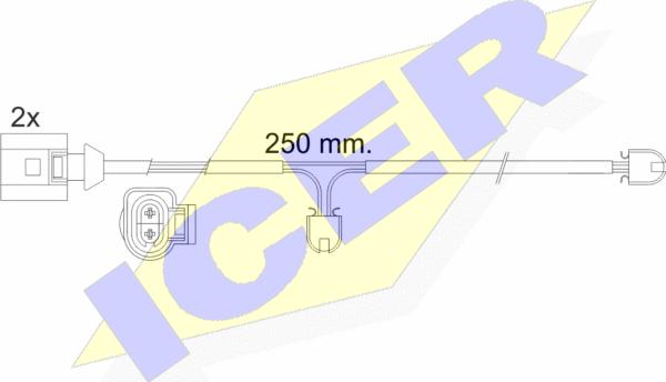 Icer 610477 E C - Indikators, Bremžu uzliku nodilums autospares.lv