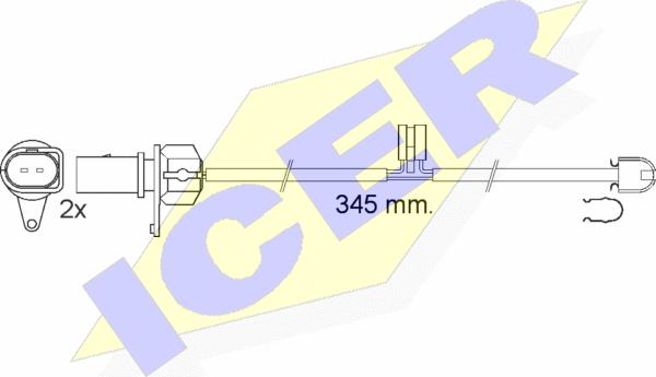 Icer 610544 E C - Indikators, Bremžu uzliku nodilums www.autospares.lv