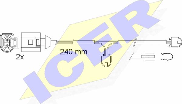 Icer 610546 E C - Indikators, Bremžu uzliku nodilums autospares.lv