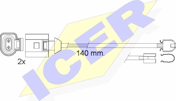 Icer 610547 E C - Indikators, Bremžu uzliku nodilums www.autospares.lv