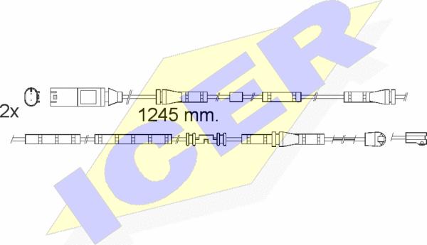 Icer 610559 E C - Indikators, Bremžu uzliku nodilums www.autospares.lv