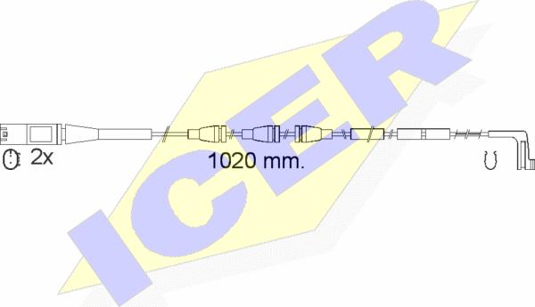 Icer 610555 E C - Indikators, Bremžu uzliku nodilums www.autospares.lv