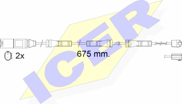 Icer 610561 E C - Indikators, Bremžu uzliku nodilums autospares.lv