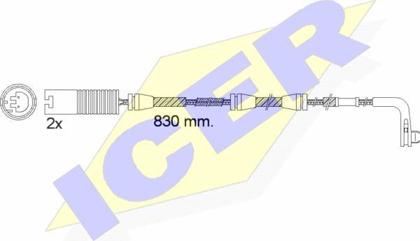 Icer 610503 E C - Indikators, Bremžu uzliku nodilums autospares.lv