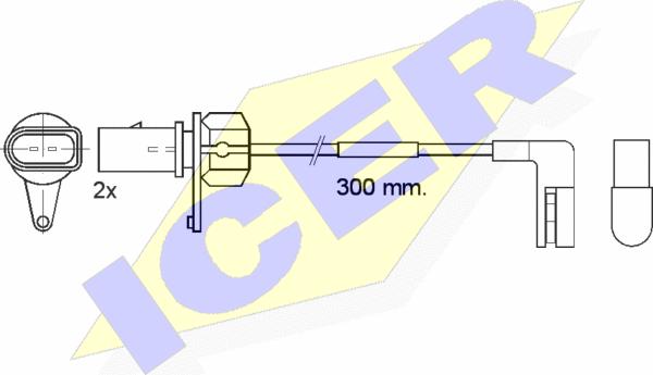 Icer 610507 E C - Indikators, Bremžu uzliku nodilums www.autospares.lv