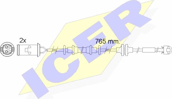 Icer 610535 E C - Indikators, Bremžu uzliku nodilums autospares.lv