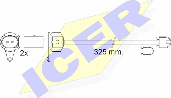 Icer 610573 E C - Indikators, Bremžu uzliku nodilums www.autospares.lv