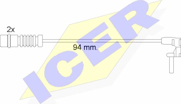 Icer 610056 E C - Warning Contact, brake pad wear www.autospares.lv