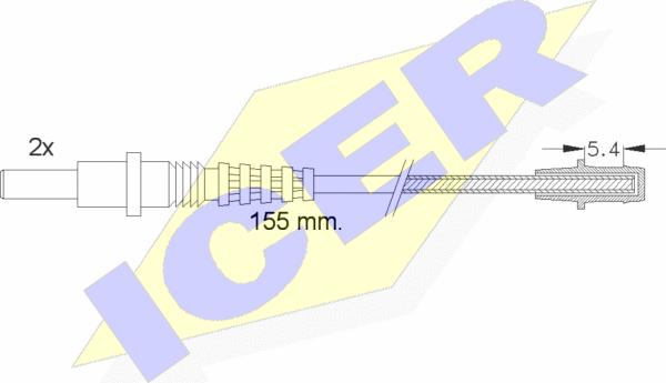 Icer 610157 E C - Indikators, Bremžu uzliku nodilums www.autospares.lv