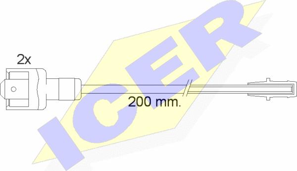 Icer 610117 E C - Indikators, Bremžu uzliku nodilums www.autospares.lv