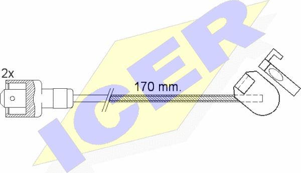 Icer 610129 E C - Indikators, Bremžu uzliku nodilums www.autospares.lv