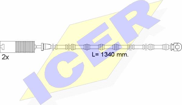 Icer 610391 E C - Indikators, Bremžu uzliku nodilums autospares.lv