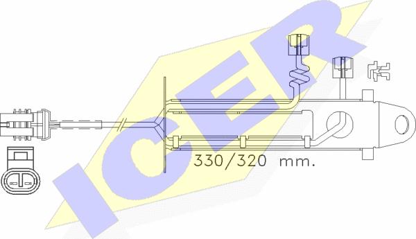 Icer 610361 E C - Indikators, Bremžu uzliku nodilums www.autospares.lv