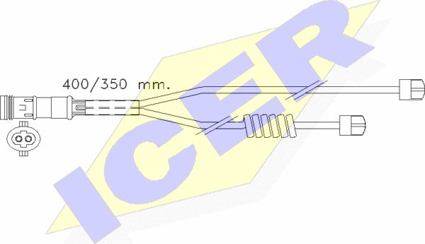 Icer 610338 E C - Indikators, Bremžu uzliku nodilums www.autospares.lv